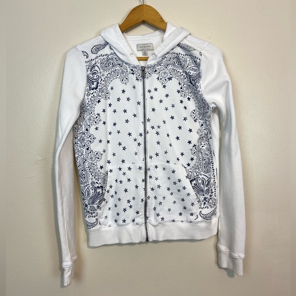 VINTAGE LUCKY BRAND BANDANA PRINT FULL ZIP HOODIE - Picture 2 of 6